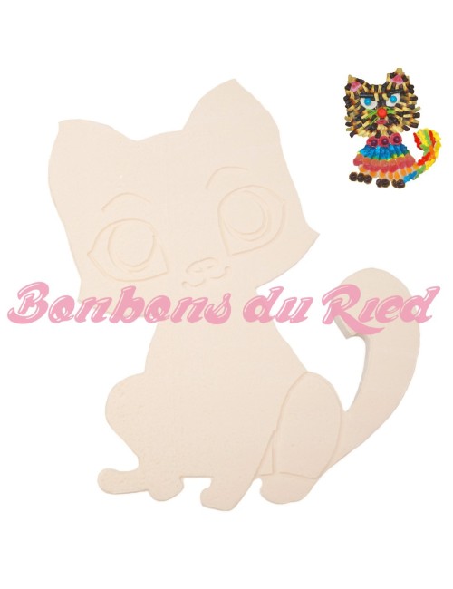 Support forme  chat pour gateau de bonbons