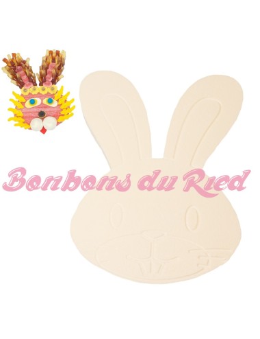 Lapin en polystyrène gateau bonbon pâques ou loisirs créatifs