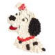 Support polystyrène chien dalmatien gateau loisir créatif