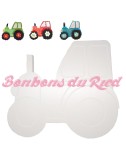 Support pour gateau tracteur en bonbons