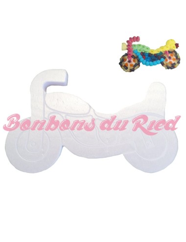 socle polystyrène moto gateau bonbon