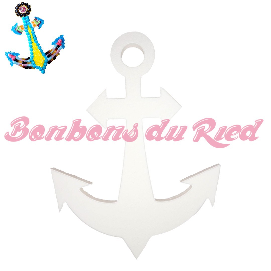 Support pour gateau bonbons ancre marine