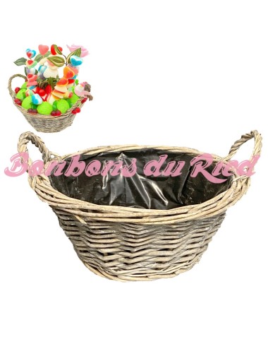 Panier osier pour bouquet