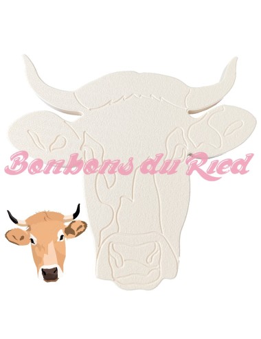 Tête  vache en polystyrène pour gâteau bonbon