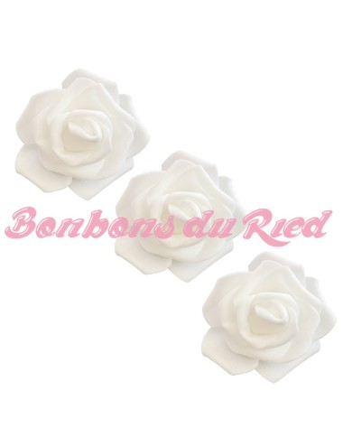 Rose artificielle couleur blanche